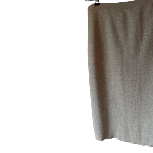 Eileen Fisher The Icons Washable Wool Crepe Pencil  Knee Skirt Sea Salt Neutral - Picture 5 of 16
